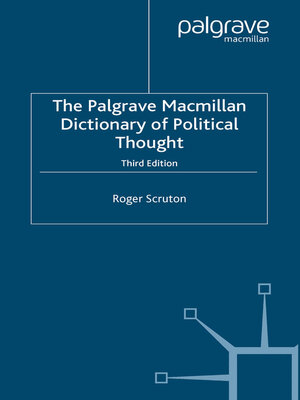cover image of The Palgrave Macmillan Dictionary of Political Thought